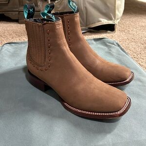 Brown Leather Ankle Boots